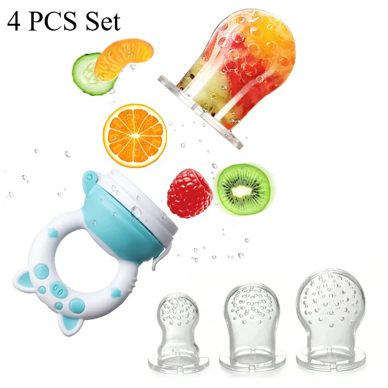 Baby Food Quantity - 4 قطع/مجموعة مغذيات فواكه وخضروات من