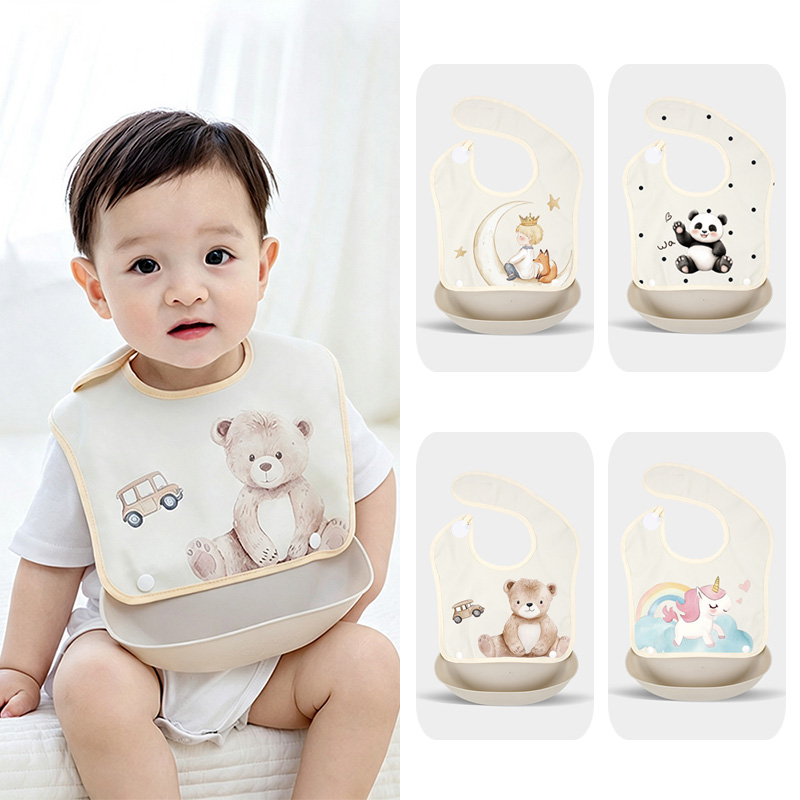 Baby Food Apron - مريلة إطعام قابلة للفصل للأطفال، مقاومة