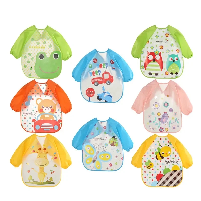 Baby Food Apron - مقاوم للماء إيفا كم كامل الطفل