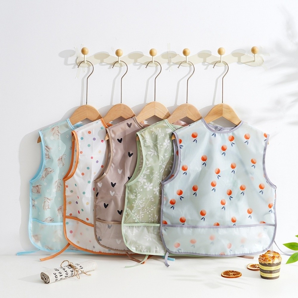 Baby Food Apron - مريلة تغذية للأطفال مقاومة للماء بتصميم