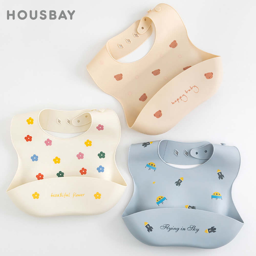 Baby Food Apron - مرايل سيليكون ناعمة مضادة للماء للأطفال