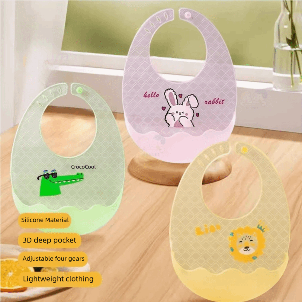 مريلة أطفال كرتونية مقاومة للم - مراجعة Baby Food Apron وسعره