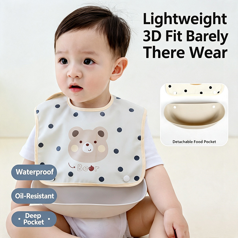 مريلة إطعام قابلة للفصل للأطفا - مراجعة Baby Food Apron وسعره
