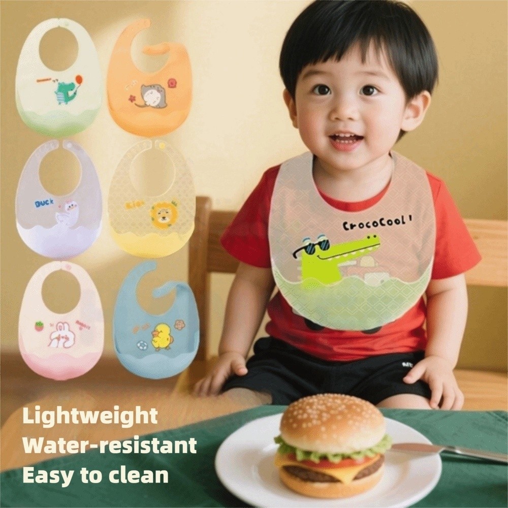 مريلة أطفال لطيفة مقاومة للماء - مراجعة Baby Food Apron وسعره