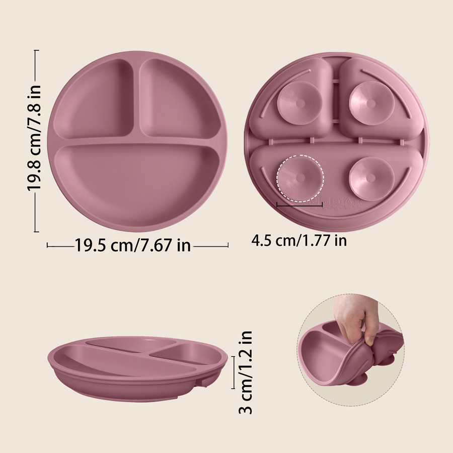 1 قطعة مصاصة الطفل سيليكون طبق - مراجعة Baby Food Chart وسعره