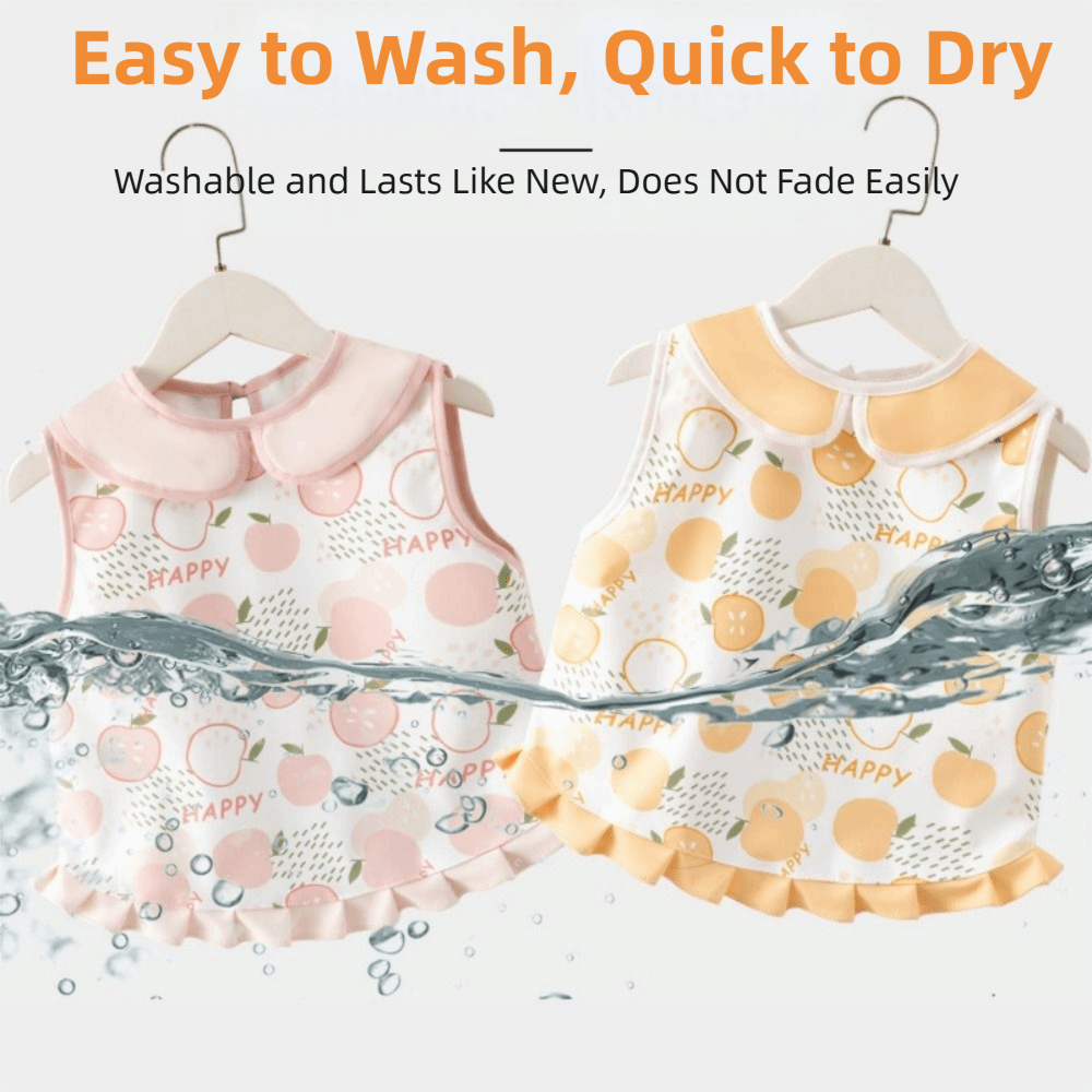 مريلة أطفال بدون أكمام مقاومة  - مراجعة Baby Food Apron وسعره