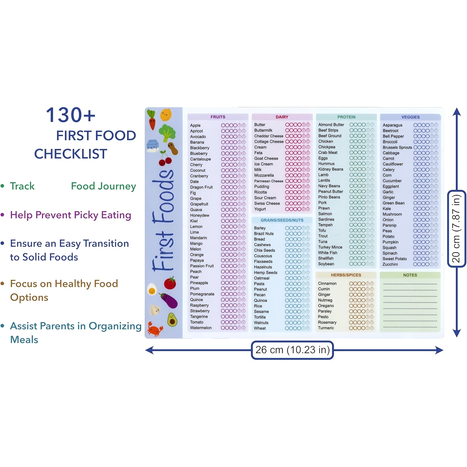 مخطط تتبع أطعمة الأطفال الأولي - مراجعة Baby Food Journal وسعره