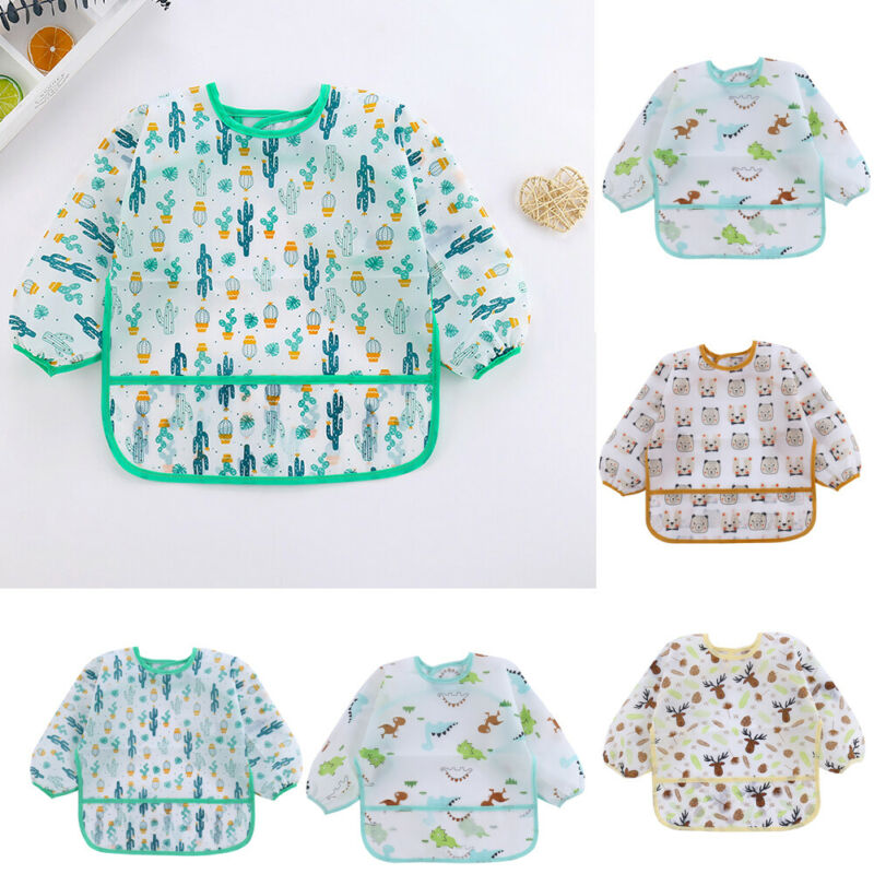 مريلة أطفال جديدة لطيفة للأطفا - مراجعة Baby Food Apron وسعره