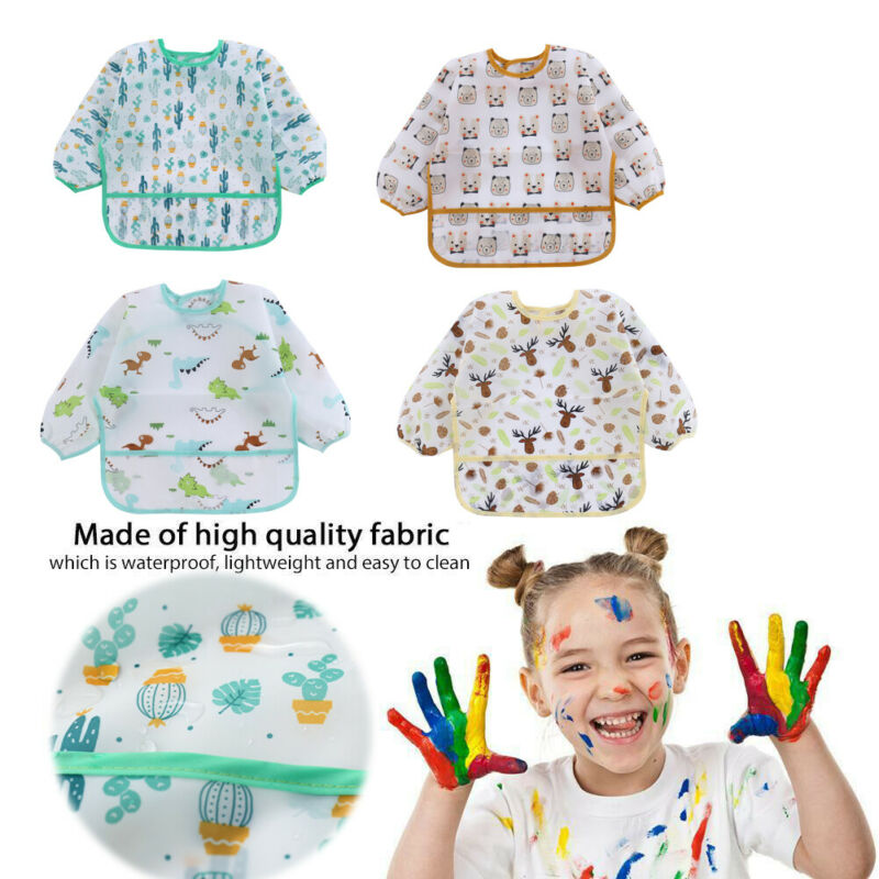 مريلة أطفال جديدة لطيفة للأطفا - مراجعة Baby Food Apron وسعره