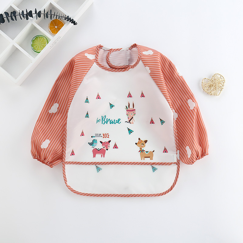 الطفل المرايل لطيف ملون الكرتو - مراجعة Baby Food Apron وسعره